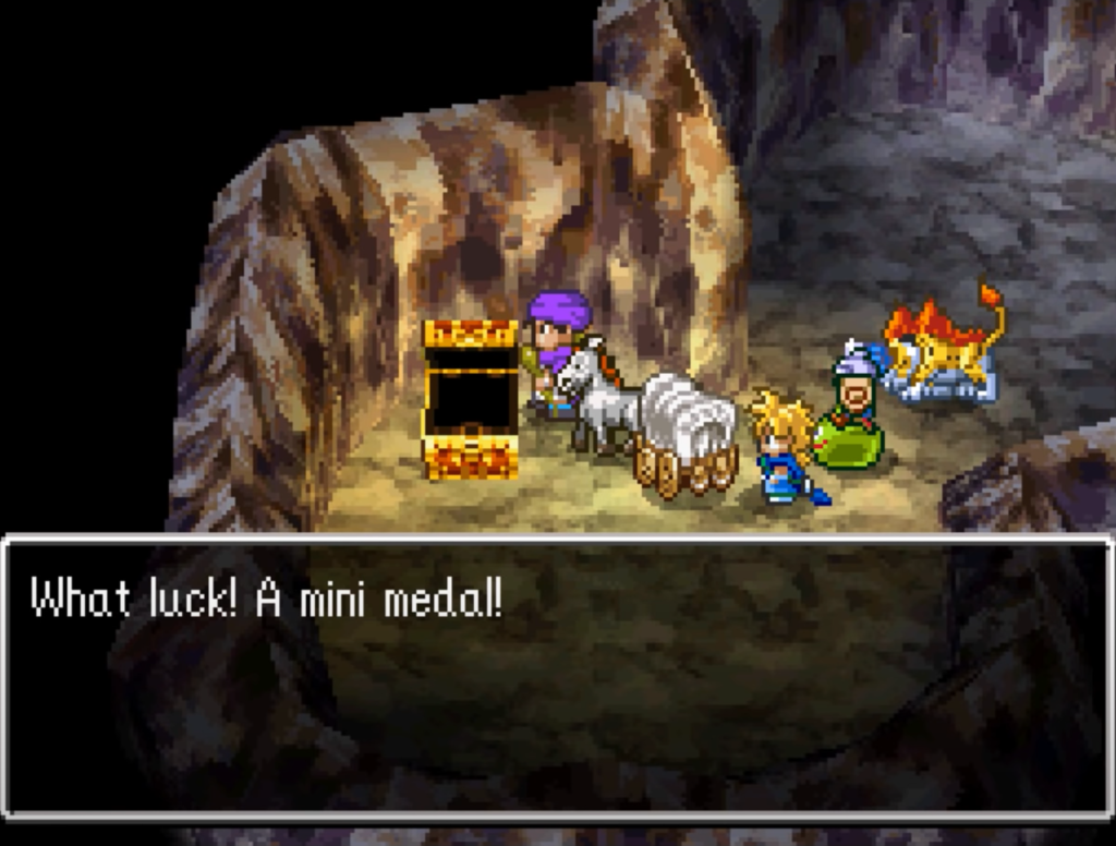 Collect the Mini Medal and continue on your journey. | Dragon Quest V: Hand of the Heavenly Bride