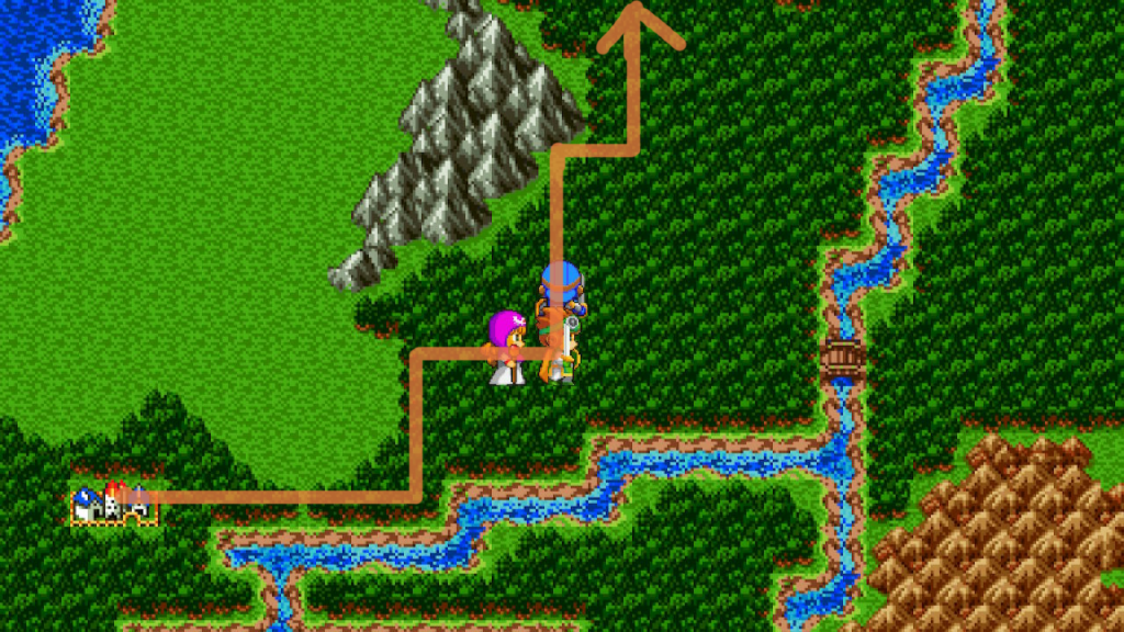 Path to the Pillar starting from Moonahan | Dragon Quest II