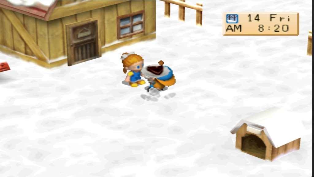 The player receives a chocolate cake from Ann | Harvest Moon: Back to Nature