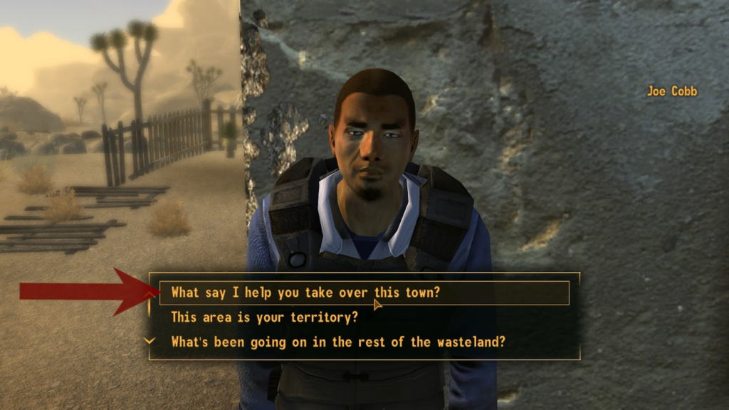 Dialogue option to look for | Fallout: New Vegas