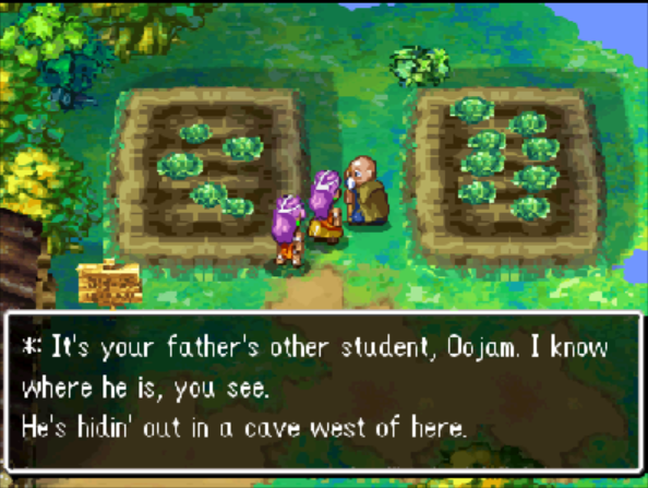 The man will tell you where Oojam is, which is also the location of the Sphere of Silence | Dragon Quest IV