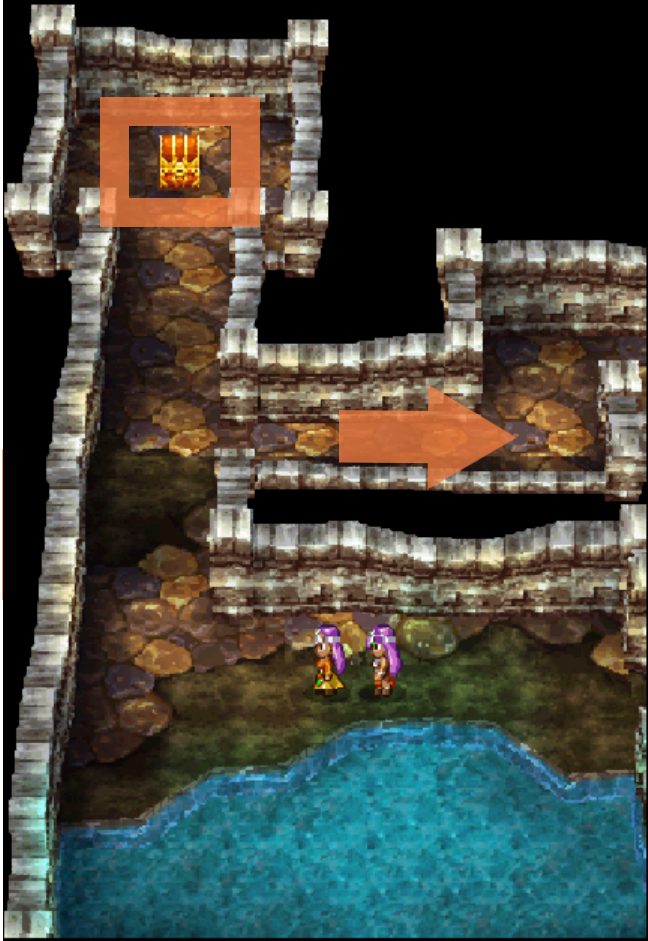 A chest on the way to the elevator | Dragon Quest IV