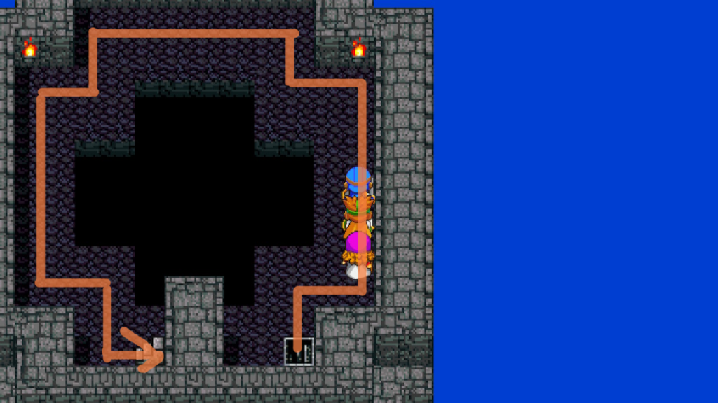 The floors in the Dragon's Horn are nearly identical. | Dragon Quest II