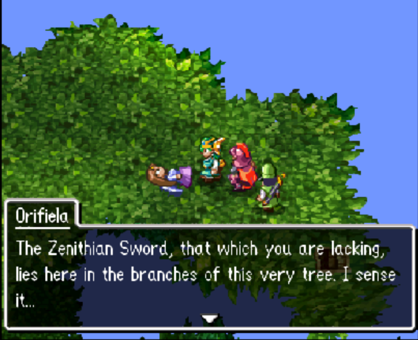 Orifiela will tell you about the sword's location | Dragon Quest IV