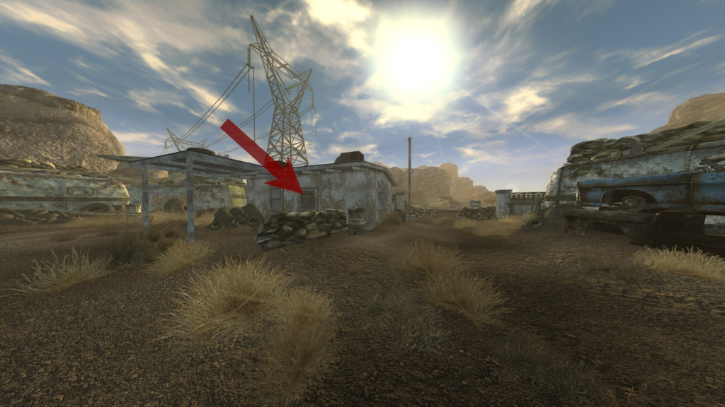 Entrance to the main building of Ranger Station Charlie | Fallout: New Vegas