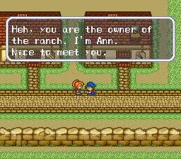 Your reputation precedes you, she already knows who you are | Harvest Moon SNES