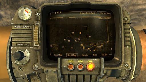 Location of the UFO on the world map | Fallout: New Vegas