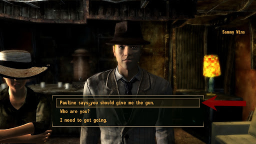 Correct dialogue option | Fallout: New Vegas