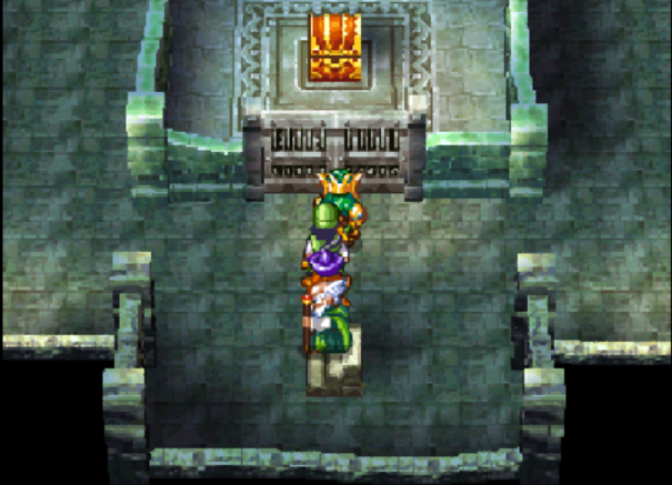 Interact with the empty chest to get inside the room with the Staff of Lightning (2) | Dragon Quest IV