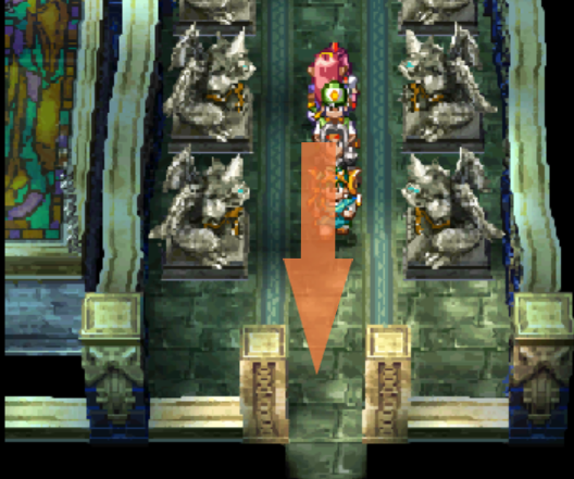 Step in this button to bring the elevator down (3) | Dragon Quest IV