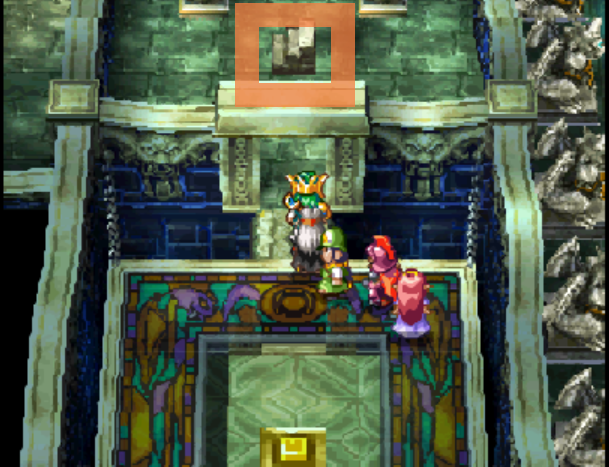You can walk over the elevator to access these stairs | Dragon Quest IV