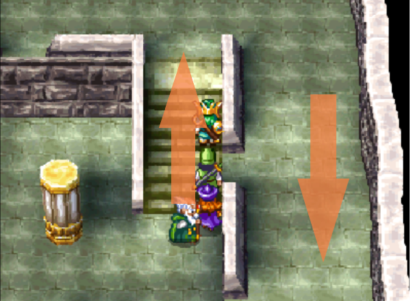 Take the invisible path through the pillars to reach this chest  (2) | Dragon Quest IV