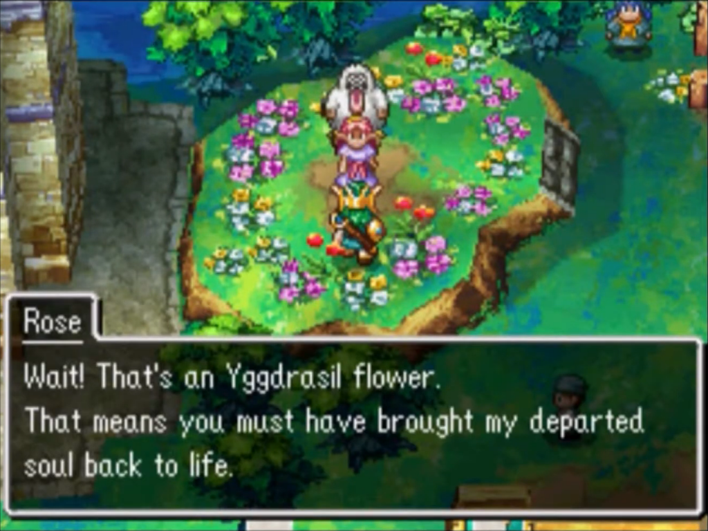 Grab the flower in this place and use it on Rose’s tomb (2) | Dragon Quest IV