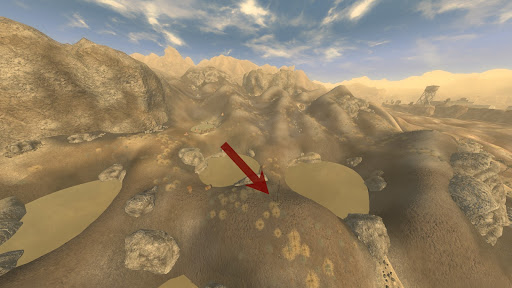 Location of the two antennas | Fallout: New Vegas