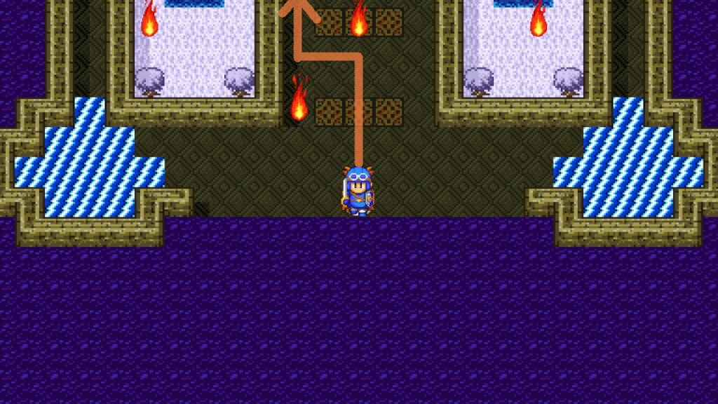 Damaging tiles galore and secret walls. At least there aren’t pitfalls this time (1) | Dragon Quest II