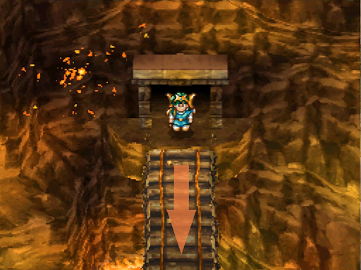 Let yourself fall into that crack to find the Mirror Shield (4) | Dragon Quest IV