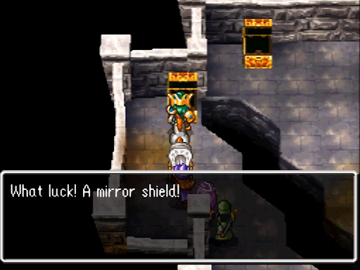 Let yourself fall into that crack to find the Mirror Shield (6) | Dragon Quest IV