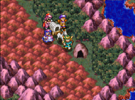 The cave is on this corner of the map (2) | Dragon Quest IV