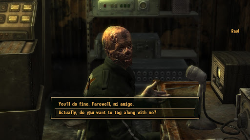 “Actually, do you want to tag along with me?” | Fallout: New Vegas