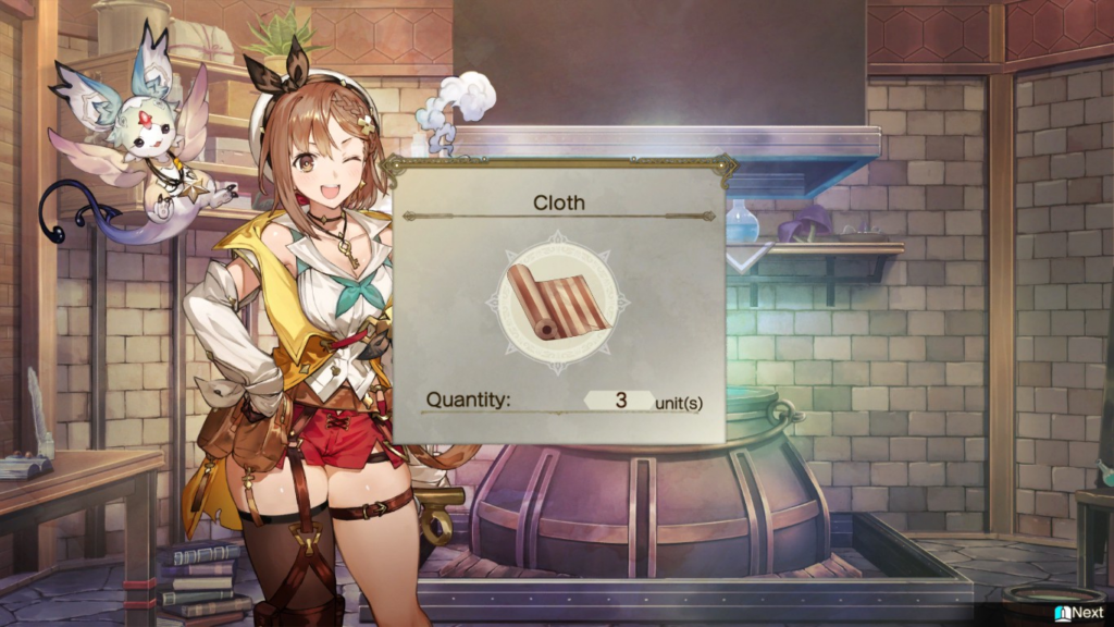 Synthesizing three units of Cloth | Atelier Ryza 2: Lost Legends & the Secret Fairy