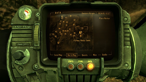 Fallen Rock Cave on the world map | Fallout: New Vegas