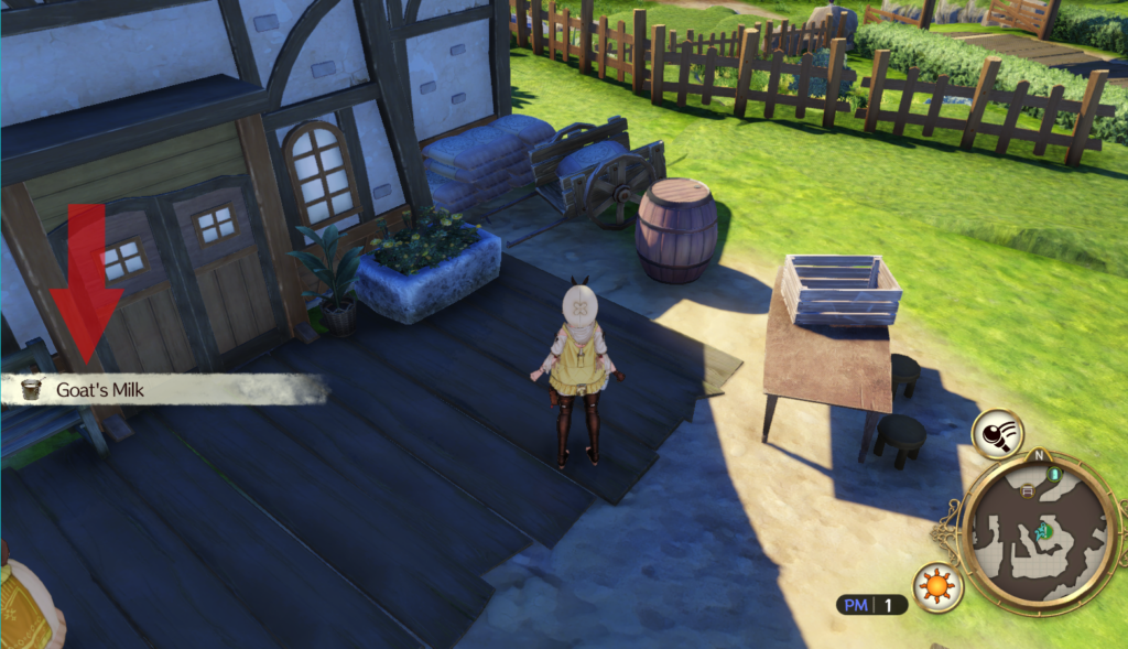 Tips: Need more Goat Milk, reload the map or head to another house with barrels | Atelier Ryza: Ever Darkness & the Secret Hideout