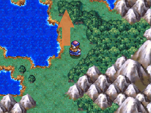 The path to the cave where you’ll find the Strongbox (2) | Dragon Quest IV