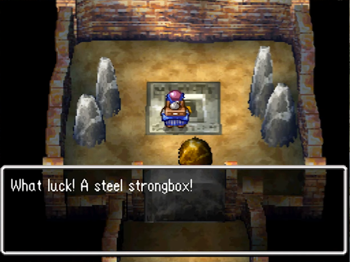 Pick the Strongbox and put a rock in its place to be able to escape (2) | Dragon Quest IV
