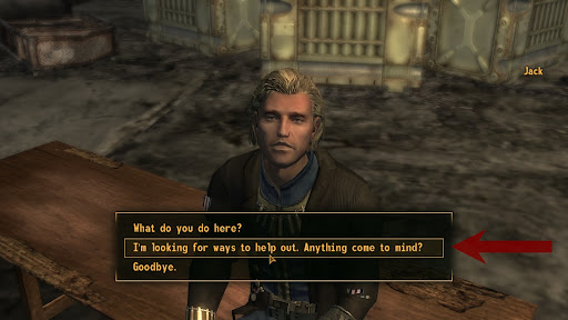 Asking Jack for work | Fallout: New Vegas