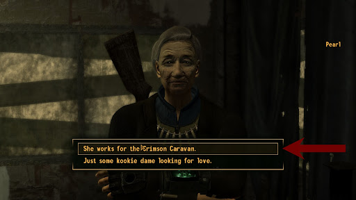 Continuation of the dialogue with Pearl | Fallout: New Vegas