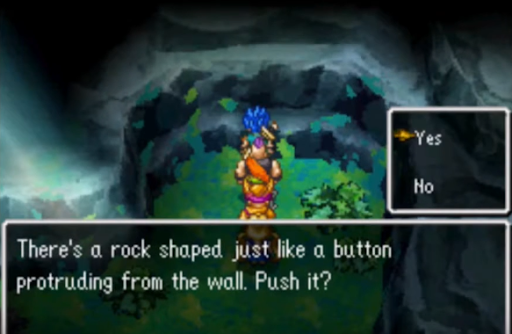 Go to the same patch of wall shown in the cutscene 1 |  Dragon Quest VI: Realms of Revelation