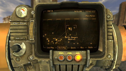 Nellis Hangars on the world map | Fallout: New Vegas