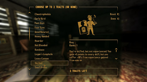 Skilled +5 to every skill | Fallout: New Vegas