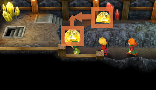 Push the rocks in that direction to solve the puzzle (3) | Dragon Quest VII