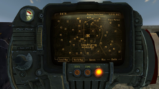 Location of CampMcCarran on the world map | Fallout: New Vegas
