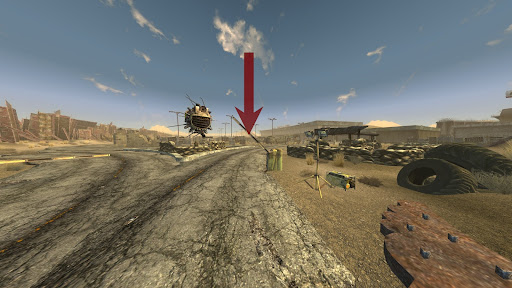 Direction of the tent from the entrance | Fallout: New Vegas