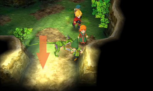 Exit the cave following this path (3) | Dragon Quest VII