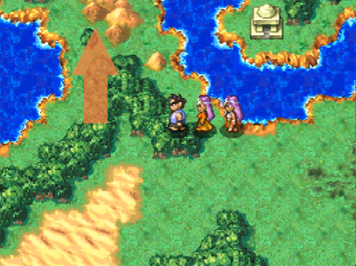 Follow the shoreline to the west to reach Mamon (2) | Dragon Quest IV