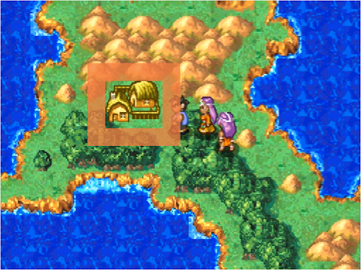 Follow the shoreline to the west to reach Mamon (3) | Dragon Quest IV