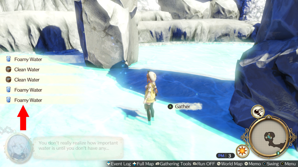 Collect as much Foamy Water as you need | Atelier Ryza: Ever Darkness & the Secret Hideout
