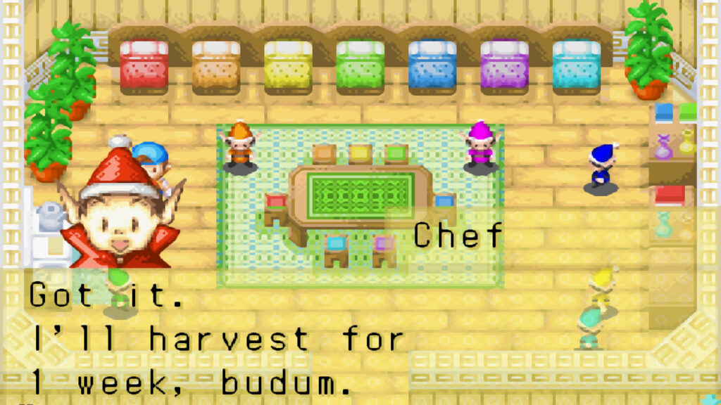 Asking a sprite to harvest crops for a week | Harvest Moon: Friends of Mineral Town