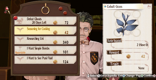 Meet Mr. Horst at the cafe and accept requests | Atelier Sophie 