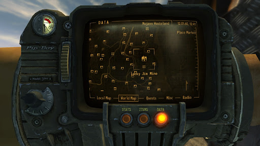 Location of the Lucky Jim Mine on the world map | Fallout: New Vegas