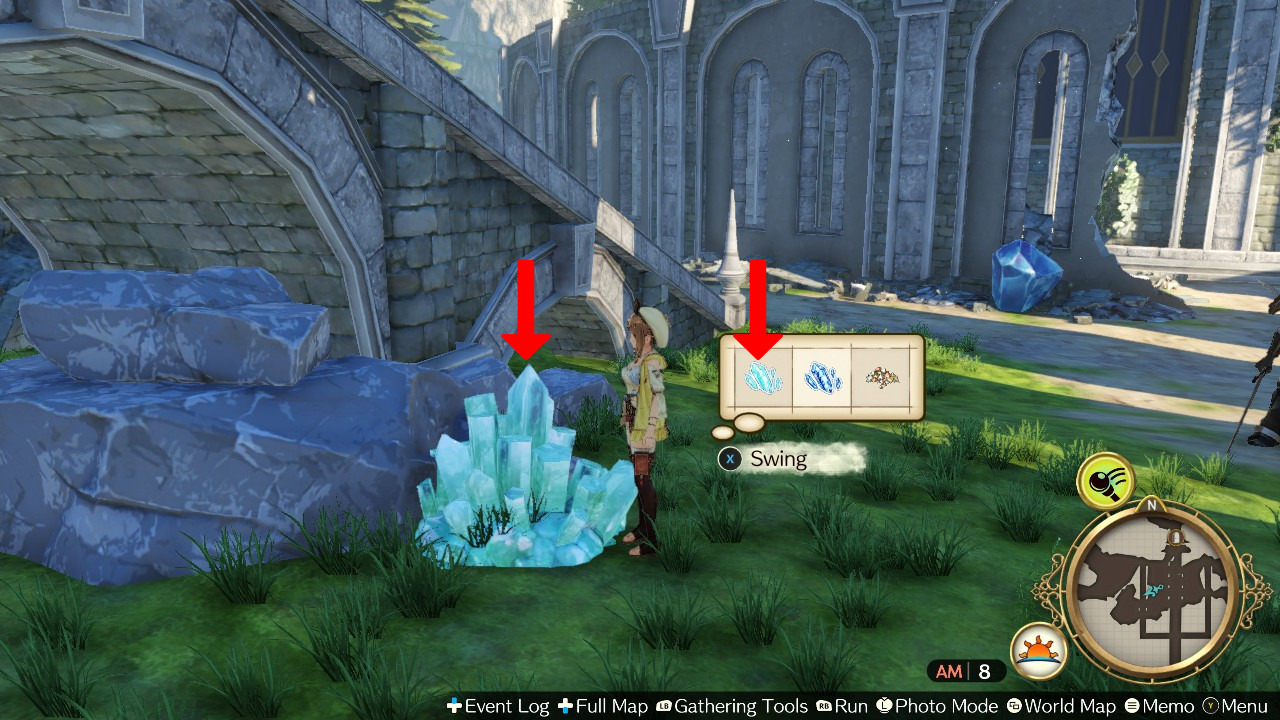Collecting Holy Stone Fragments from the green crystals | Atelier Ryza: Ever Darkness & the Secret Hideout
