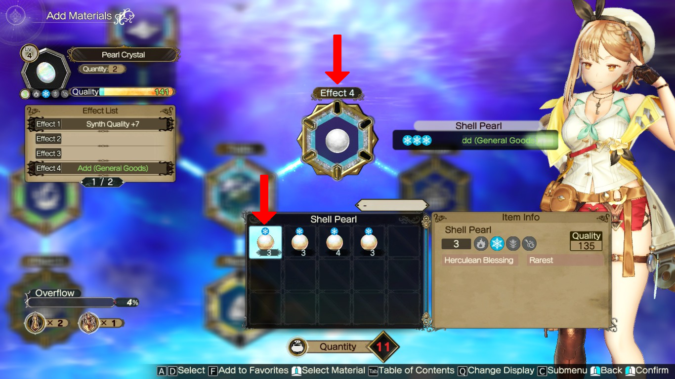 Adding a Shell Pearl to the Effect 4 loop | Atelier Ryza 2: Lost Legends & the Secret Fairy