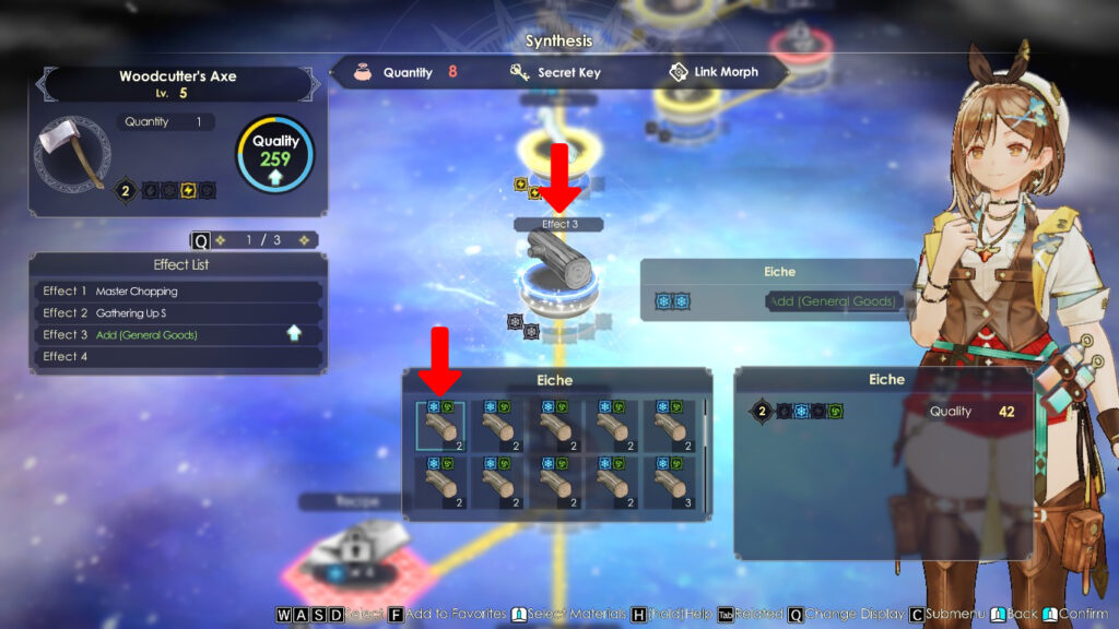 Using Eiche in the Effect 3 loop | Atelier Ryza 3: Alchemist of the End & the Secret Key