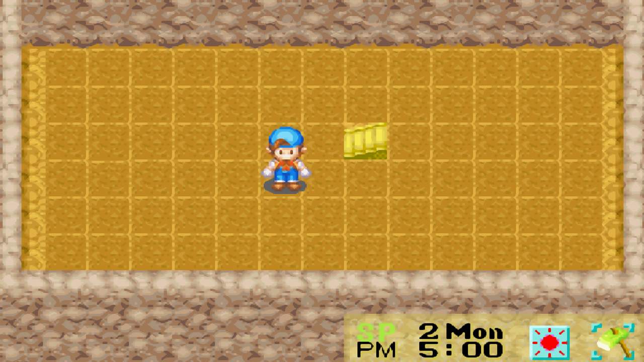 Example of a bugged floor with no stairs leading down | Harvest Moon: Friends of Mineral Town