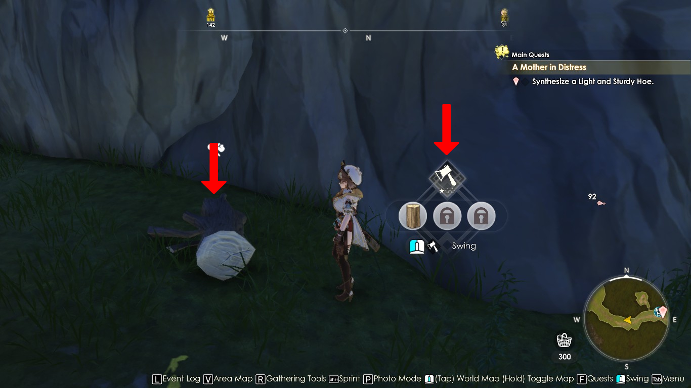 Using the Woodcutter’s Axe to obtain a Tough Log | Atelier Ryza 3: Alchemist of the End & the Secret Key