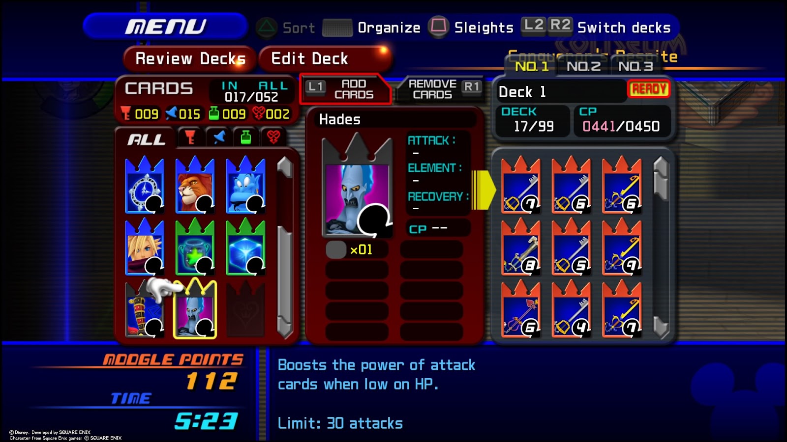 Not a bad boss card, but not as useful as something like Jafar (2) | Kingdom Hearts Re:Chain of Memories