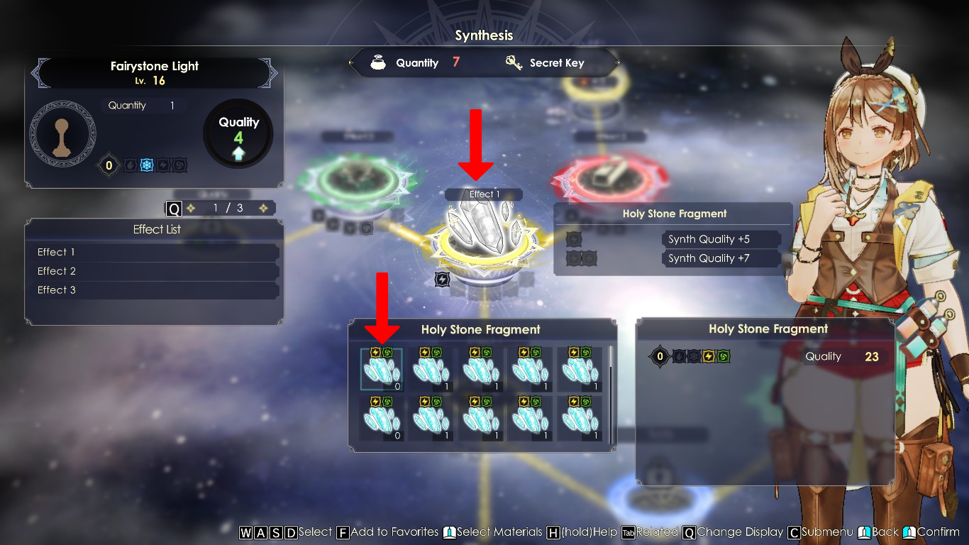 Using a Holy Stone Fragment in the Effect 1 loop | Atelier Ryza 3: Alchemist of the End & the Secret Key
